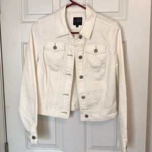 EUC white denim jacket